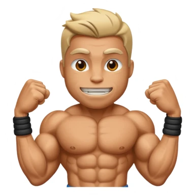 animal with muscle sticker