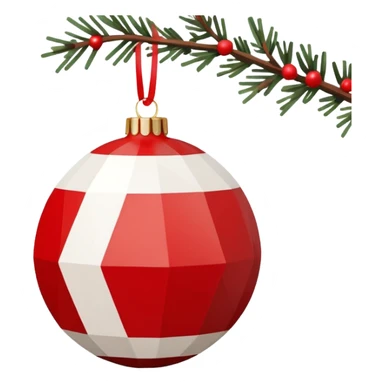 scandi style christmas ornament  sticker