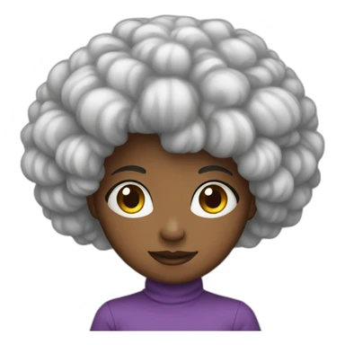 pretty bpy with afro hair sticker