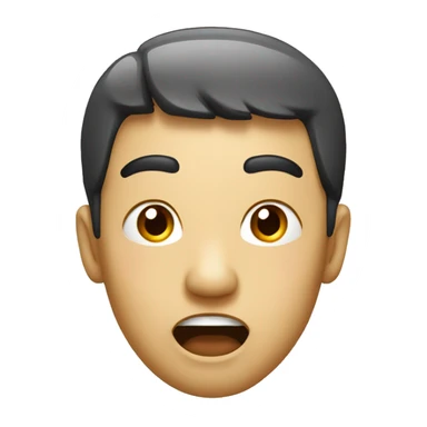 Chinese head with amazement look sticker