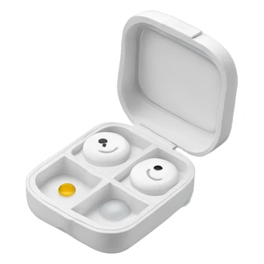 dual compartment screw-top prescription contact lens case sticker