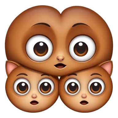 two big eyes side by side, playful and expressive sticker