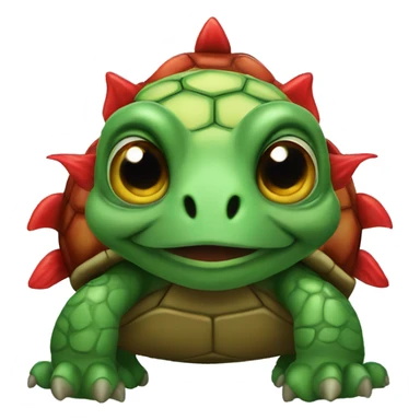 Turtle with devil horns sticker