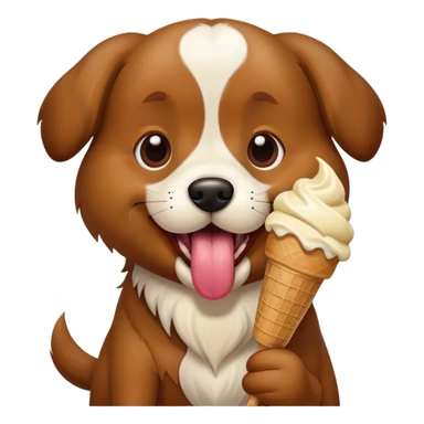 dog with ice cream sticker