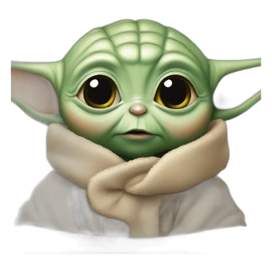Baby yoda kiss sticker