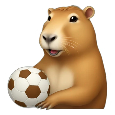 Capybara whit footbal sticker