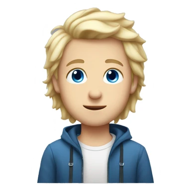 boyfriend blond with blue eyes extra cute sticker