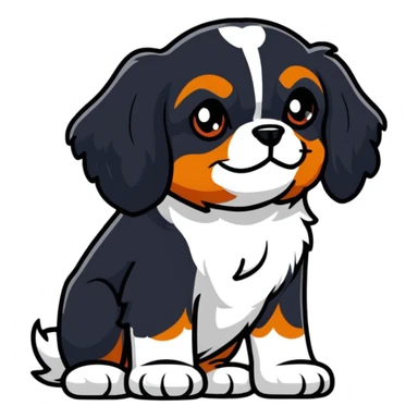 cavalier king charles spaniel dog sticker