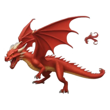 rage red dragon sticker
