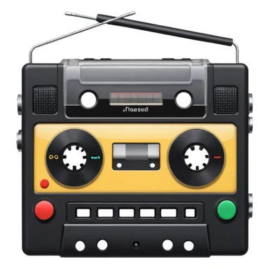 Cassette player sticker