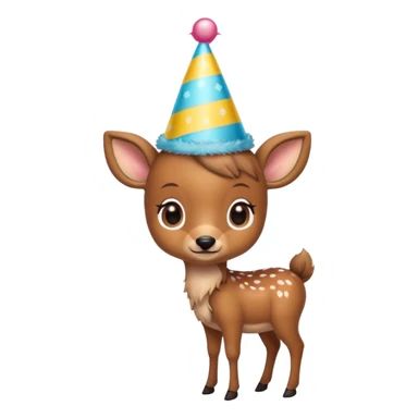Baby deer birthday  sticker