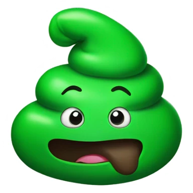 Green poop sticker
