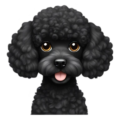 black MINI poodle sticker