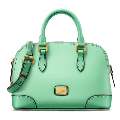 Realistic mint green dooney and bourke satchel purse.  sticker
