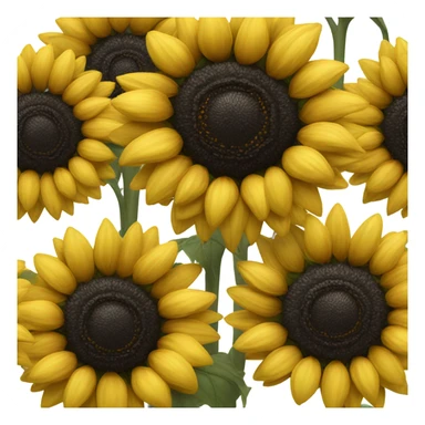 Black sunflowers  sticker