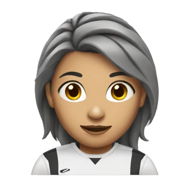 female soccer player sticker