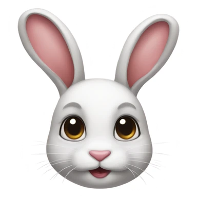 Bunny with heart eyes  sticker