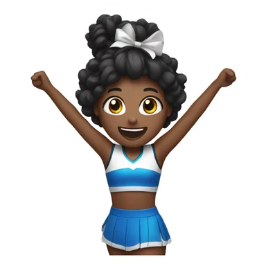 cheerleader cheering sticker