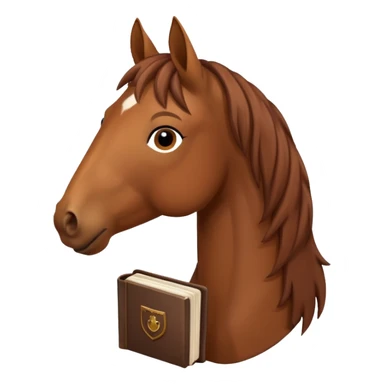 horse with book sticker