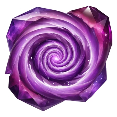 Complex Amethyst-rubby Nebula Galaxy Crystal sticker