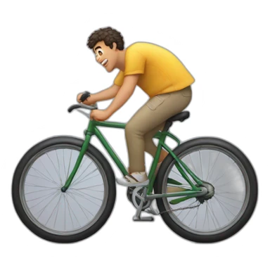 gordo con biciclets sticker