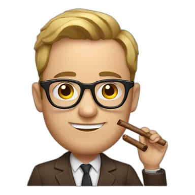 Andrew tate with glasses and cigar sticker