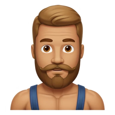 horse man with beard and mustache sticker