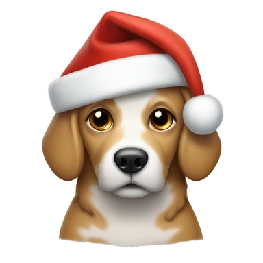 Cozy Dog with a santa hat sticker