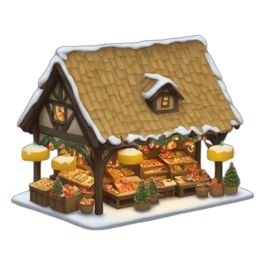a christmas market sticker