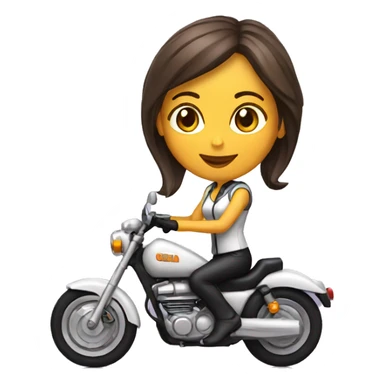 Chica con de novia en moto sticker