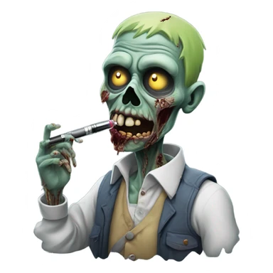 Zombie smoking a vape  sticker