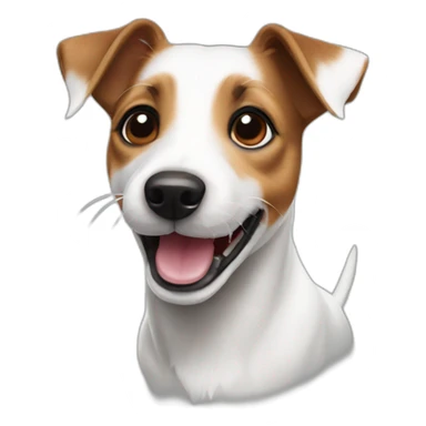 A cute and happy Jack Russell Terrier sticker
