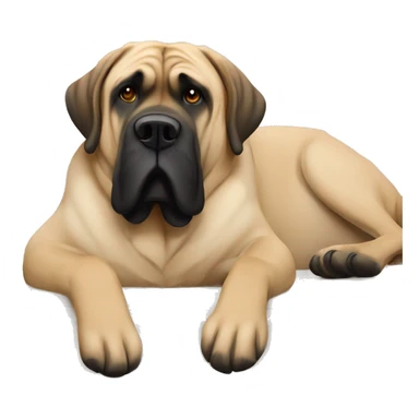 English mastiff laying on couch  sticker