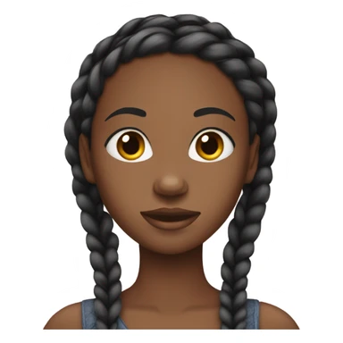 Black women braids  sticker