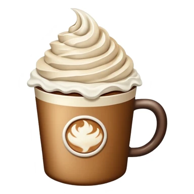 Cozy beige Coffee with whipped cream  sticker