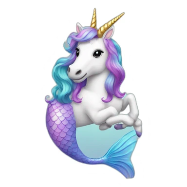 Unicorn mermaid sticker