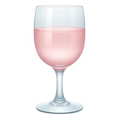 Soft pastel pink water glass, minimal table setting sticker