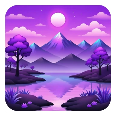  Black-purple-Iridescent-aesthetic-scenic-scenery-Decoration sticker