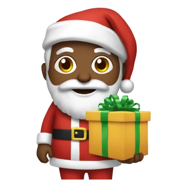 santa bearing gifts sticker