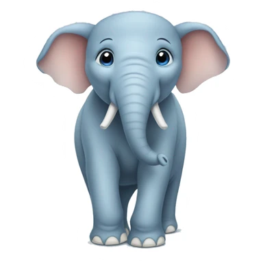 elephant with light blue bo sticker