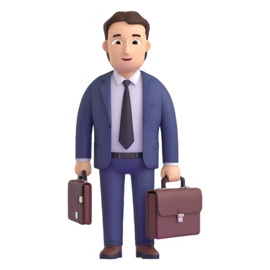 Dad with a tie and briefcase sticker