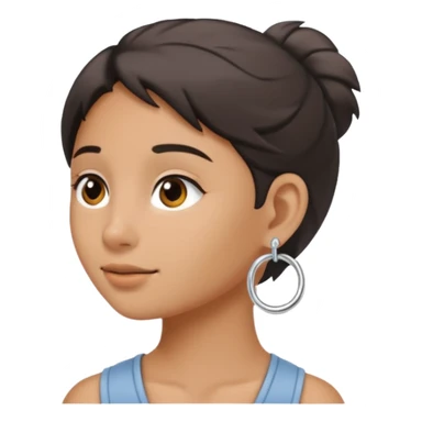 Hoop piercing  sticker