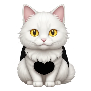 white cat with yellow eyes  sticker
