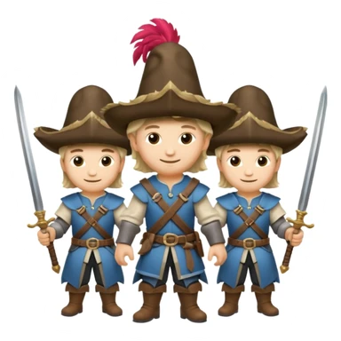 3 musketeers sticker