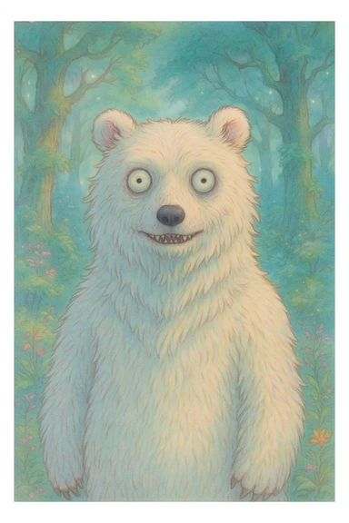 freaky polar bear sticker