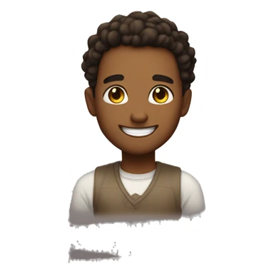 Clos eys smile no blush sticker