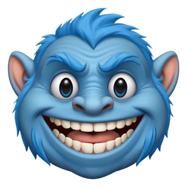 Blue troll faces sticker