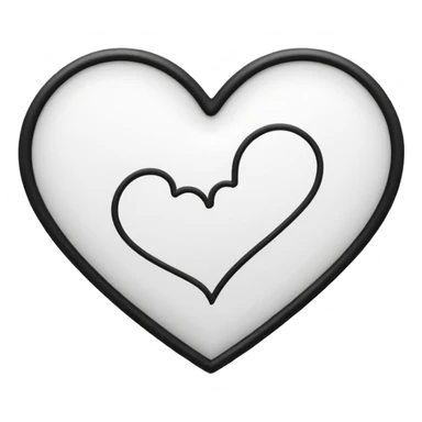 heart black and white doodle  sticker