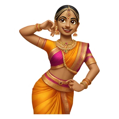a bharatanatyam dancer sticker