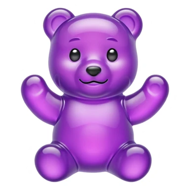 Purple Gummy bear sticker